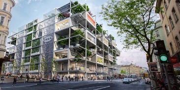 Zelený obchodní dům uprostřed Vídně se připravuje na město bez aut