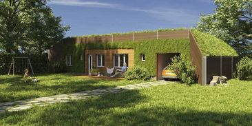 Moderní trendy bydlení - domy se zelenou střechou a přírodním interiérem