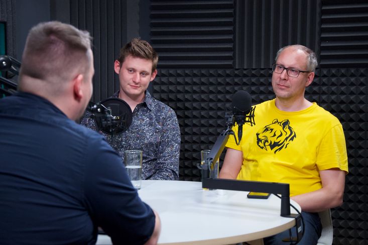 David Svoboda (uprostřed) a Jan Müller (vpravo)