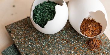 Vaječné skořápky slouží jako materiál pro výrobu keramických obkladů